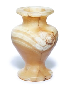 An Egyptian Banded Alabaster Kohl Pot