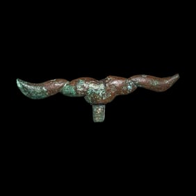 An Egyptian Bronze Horns of Ptah Sokar Osiris