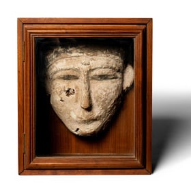 An Egyptian Polychrome Mummy Mask