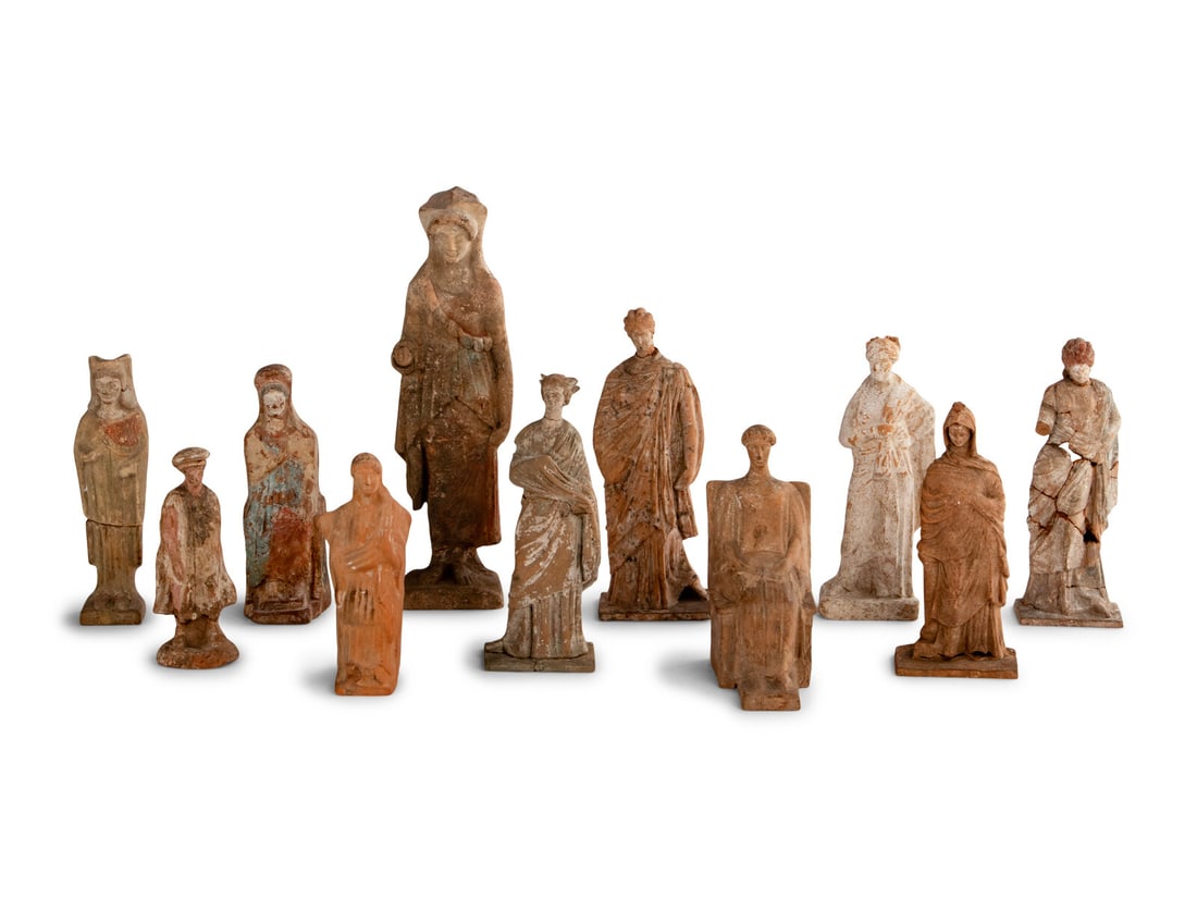 Eleven Neoclassical Terracotta Figures (1 of 2)