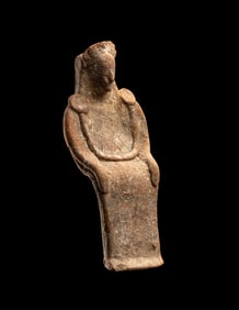 A Greek Terracotta Enthroned Goddess
