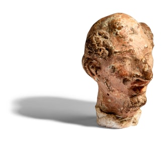 A Hellenistic Terracotta Head of a Grotesque