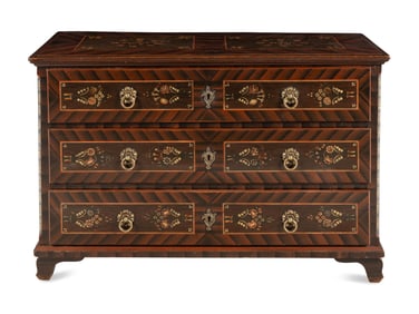 A North European Painted Chest of Drawers