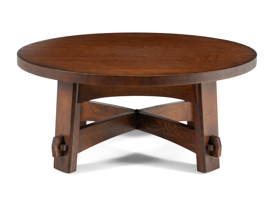 L. and J.G. Stickley Inc.  Late 20th Century Arts and Crafts Style Oak Low Table (1 of 2)