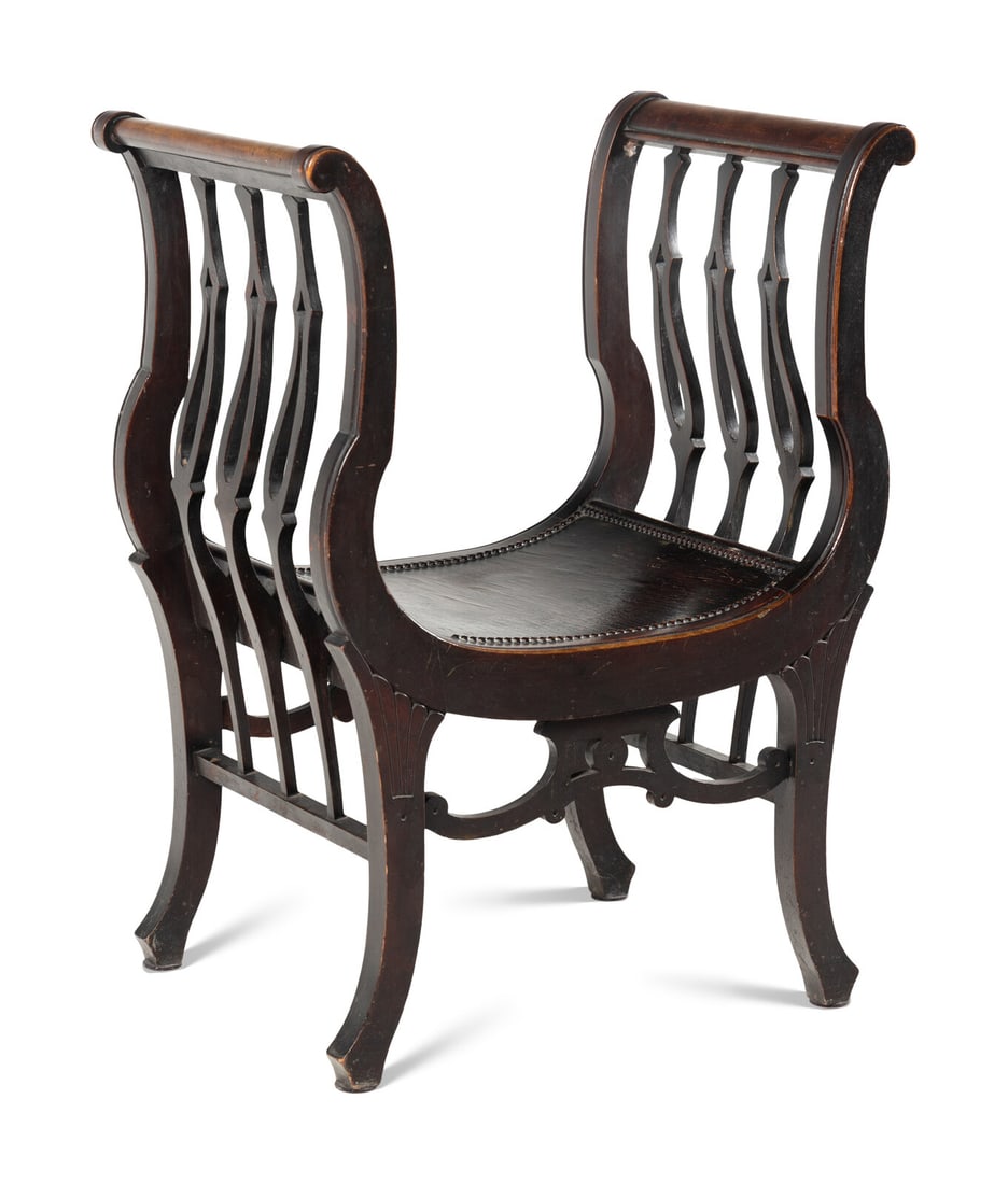 An American Victorian Carved  Curule Chair (1 of 2)