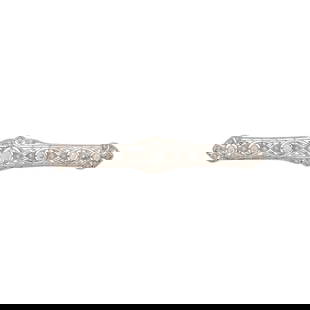 ART DECO, DIAMOND BAR BROOCH: ART DECO, DIAMOND BAR BROOCH Old European, transition, and single cut diamonds weighing approximately 1.50 carats total. Platinum. 3 3/8 inches long. Gross weight: 7.30 dwt.