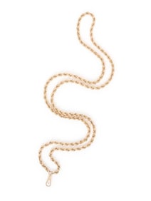 YELLOW GOLD WATCH CHAIN NECKLACE