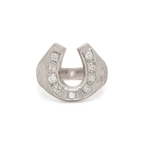 DIAMOND HORSESHOE RING