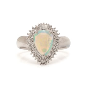 OPAL AND DIAMOND RING