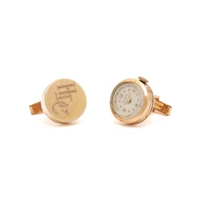 YELLOW GOLD WATCH CUFFLINKS