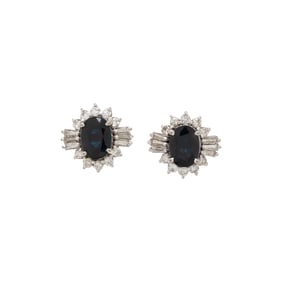 SAPPHIRE AND DIAMOND EARRINGS