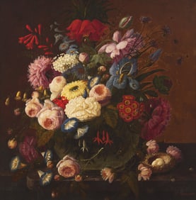 Severin Roesen (American, 1815-1872) Floral Still Life, c. 1862-72