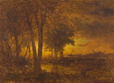 George Inness (American, 1825-1894) Golden Glow, 1862