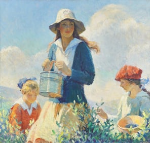 Frank H. Desch (American, 1873-1934) The Blueberry Pickers, c. 1920