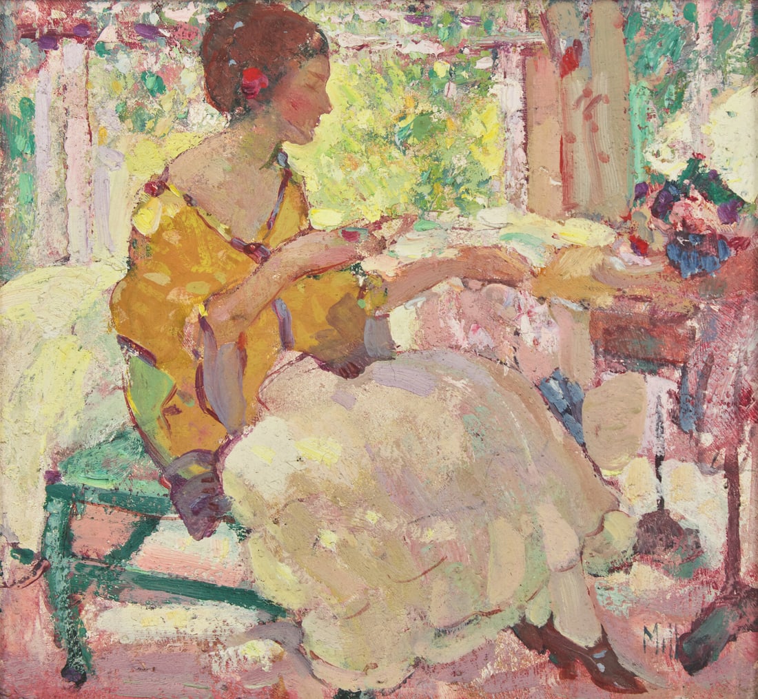 Richard Edward Miller (American, 1875-1943) Seated Lady (1 of 3)