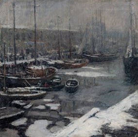 Marion Howard (American, 1883-1953) The Wharf in Winter