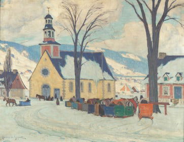 Clarence Alphonse Gagnon (Canadian, 1881-1942) Sunday Morning, Québec, c. 1921