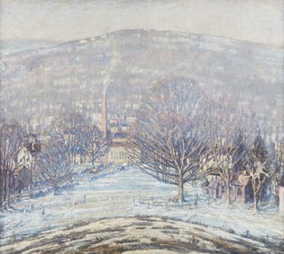 Frederick Usher De Voll (American, 1873-1941) Connecticut Mill Town, Winter