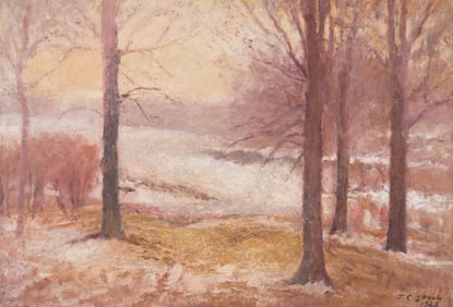 Theodore Clement Steele (American, 1847-1926) Winter Quiet, 1925
