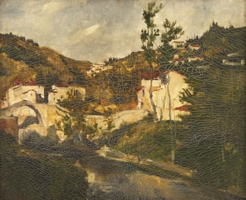 John Henry Twachtman  (American, 1853-1902) Florence, Italy, Near Fiesole, c. 1880-81