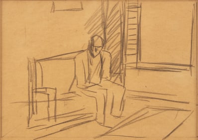 Edward Hopper (American, 1882-1967) Study for Excursion into Philosophy, c. 1959
