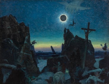 John Fabian Carlson (American/Swedish, 1875-1947) Cimmerian Shades (Eclipse of 1925), 1925