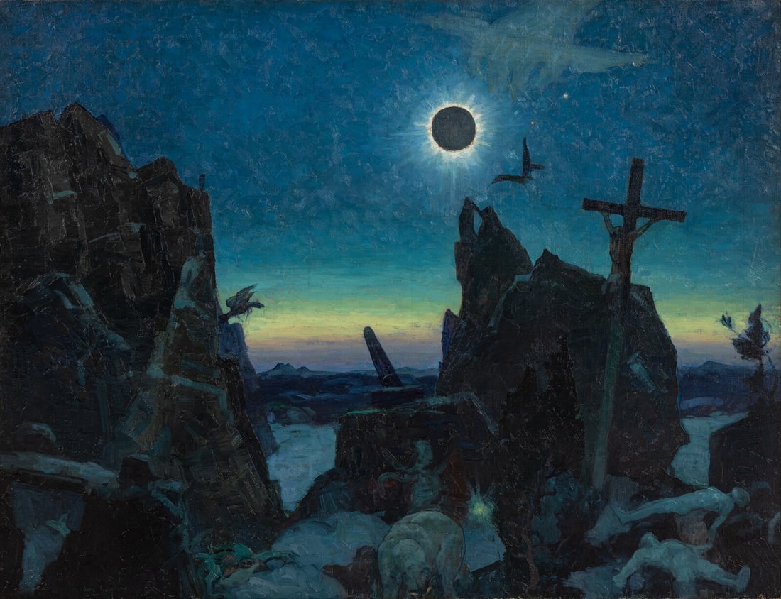 John Fabian Carlson (American/Swedish, 1875-1947) Cimmerian Shades (Eclipse of 1925), 1925 (1 of 4)