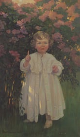 Jessie Willcox Smith (American, 1863-1935) In the Rhododendron Garden, c. 1913
