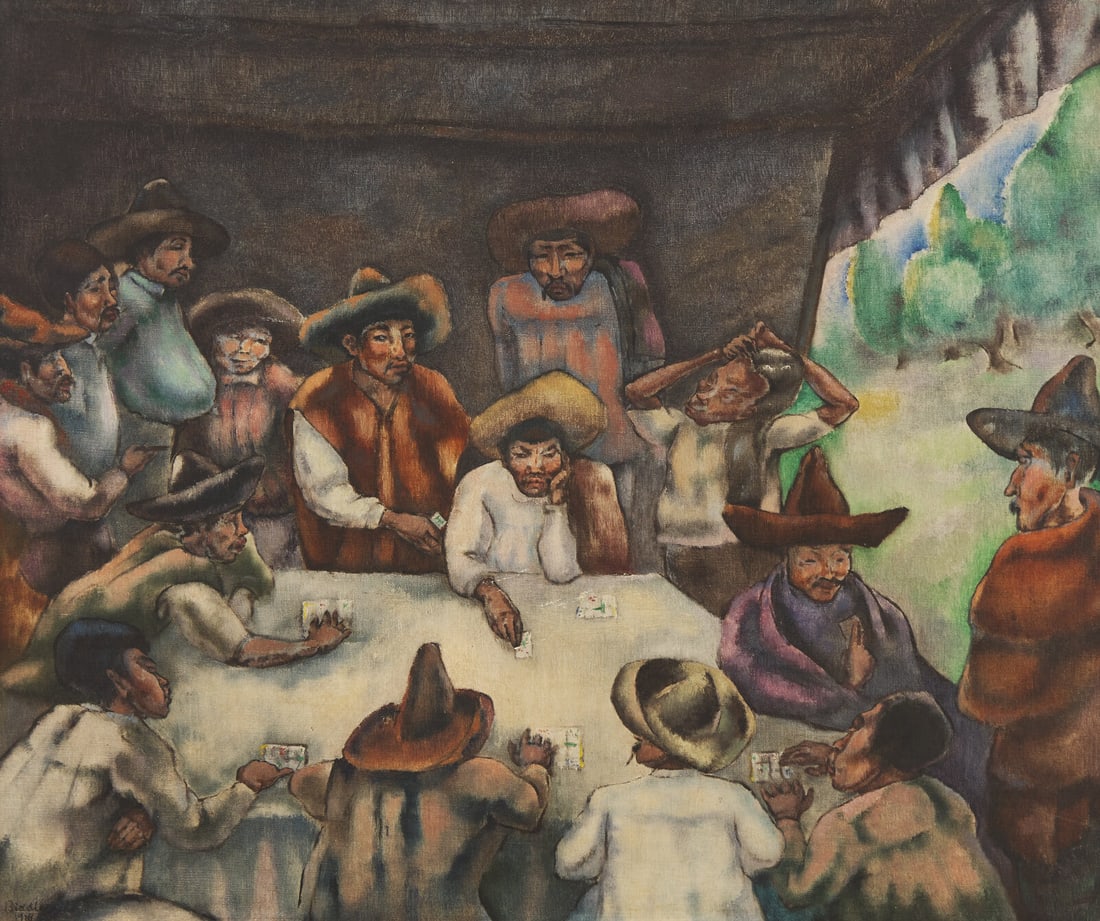 George Biddle (American, 1885-1973) The Card Players, 1928 (1 of 3)