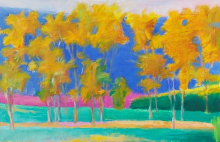 Wolf Kahn (American/German, 1927-2020) Bright Tree Row II, 1996