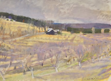 Wolf Kahn (American/German, 1927-2020) Green Mountain Orchards, 1978