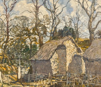 Walter Elmer Schofield (American, 1867-1944) Haystacks at Godolphin, 1938