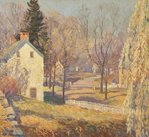 Kenneth R. Nunamaker (American, 1890-1957) Near Centre Bridge, Early Autumn