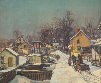 Edward Willis Redfield  (American, 1869-1965) New Hope Locks