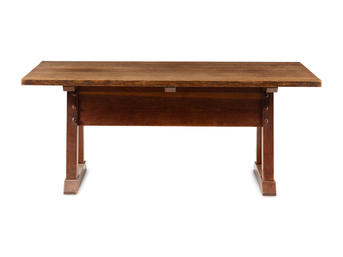 Gustav Stickley, circa 1910, Director's Table, model 631 1/2 (1 of 8)