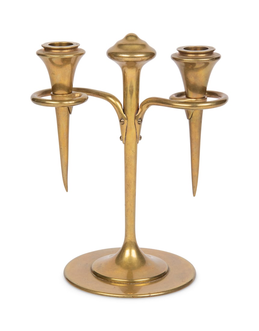 Robert Jarvie (American, 1865–1941) Omicron Two-Light Candelabrumcirca 1905 (1 of 8)