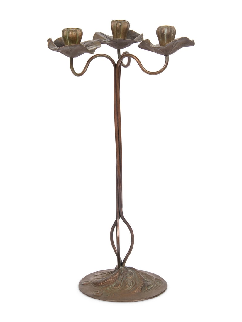 Jessie M. Preston (American, 1872–1962) Three-Light Candelabrum (1 of 8)