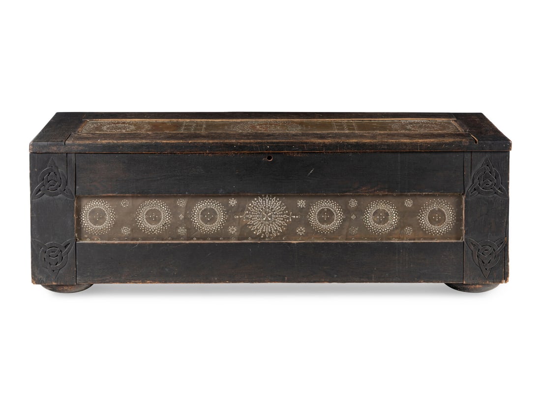 Attributed to Mary Frances Girvan Higginson (American, 1868-1905) A Repousse Copper-Inset Black (1 of 9)