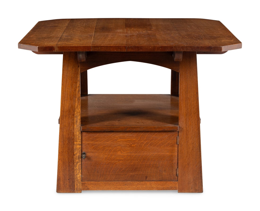 An Arts and Crafts Oak Cabinet Table (1 of 8)