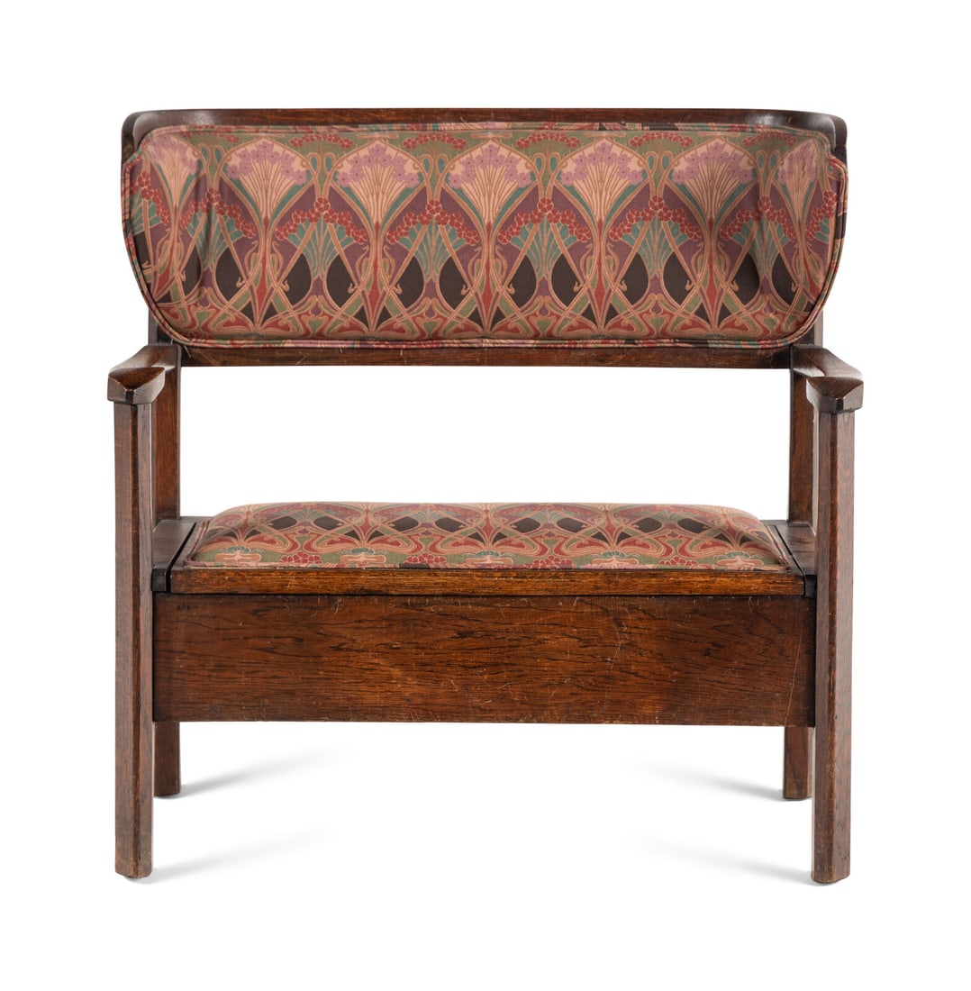 An Arts and Crafts Oak Hall Bench (1 of 9)