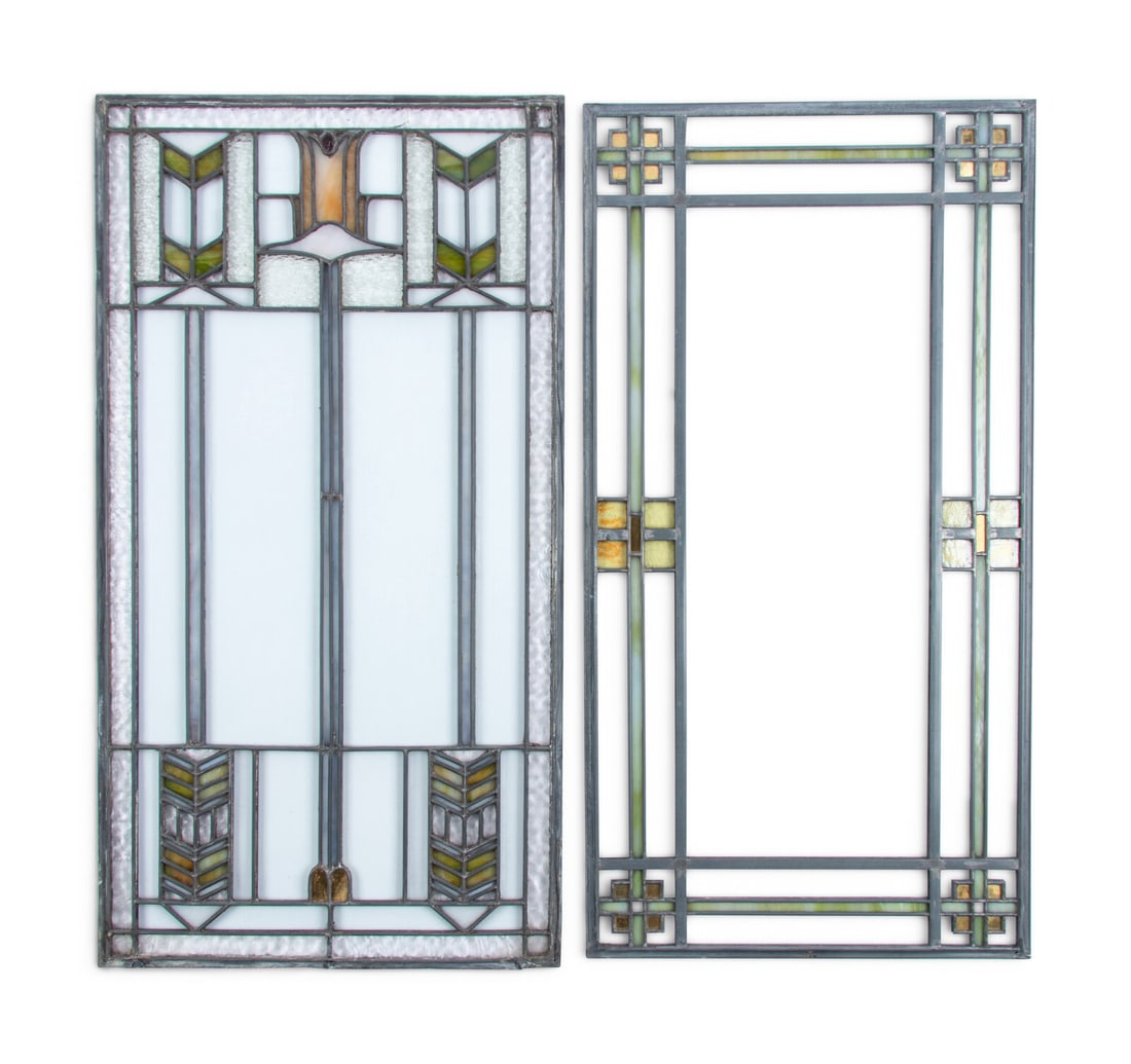 Two Prarie Style Leaded Glass Panels (1 of 8)