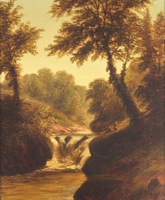 William Rickarby Miller (American, 1818-1893) The Waterfall