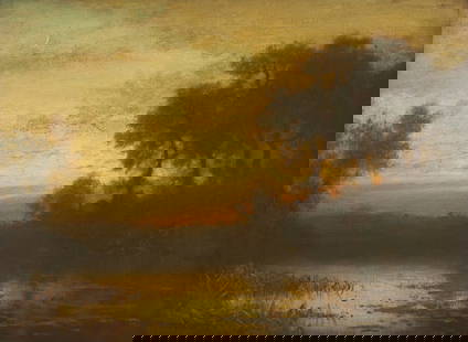 Arthur Parton (American, 1842-1914) Hudson River School Landscape: Arthur Parton (American, 1842-1914) Hudson River School Landscape oil on canvas signed Arthur Parton N.A. (lower left) 16 x 22 in. This lot is located in Philadelphia. Provenance: Private