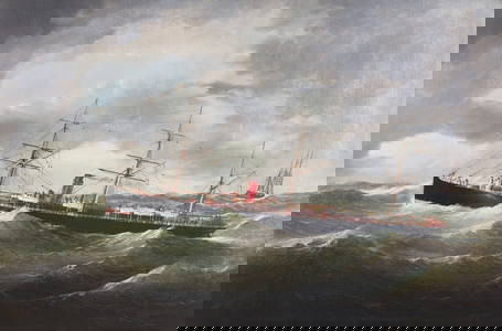 James Edward Buttersworth (American, 1817-1894) The British Cunard Steamer 'Gallia,' c. 1880s