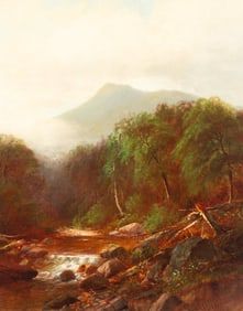 Joseph Antonio Hekking (American, 1830-1903) Mountain Landscape
