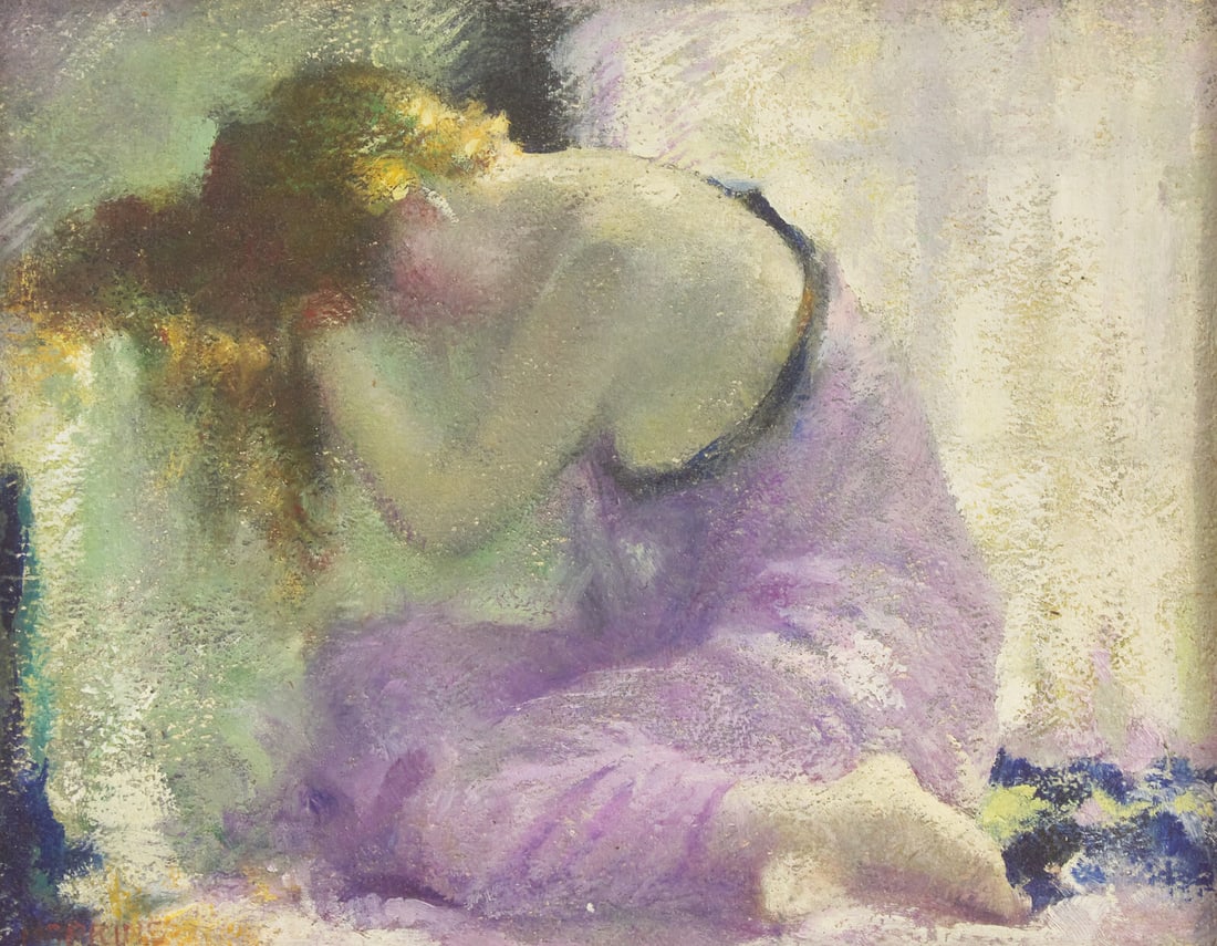 James Roy Hopkins (American, 1877-1969) Woman Drying Her Hair (1 of 3)