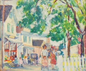 Nancy Maybin Ferguson (American, 1869-1967) Village Street