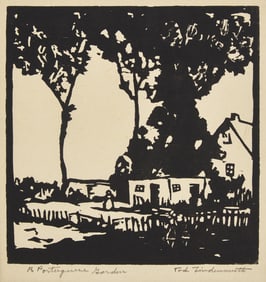 Tod Lindenmuth (American, 1885-1976) A Portuguese Garden