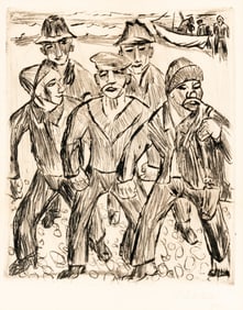 Max Pechstein (German, 1881-1955) Returning Fishermen, 1923
