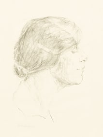 Max Liebermann (German, 1847-1935) Frauenkopf (from 9 Lithographs)